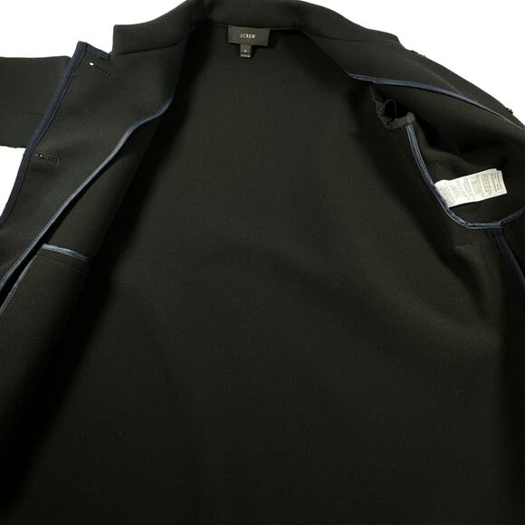 J.CREW Tipped Twill Jacket in Black & Navy Size 0 - Picture 6 of 13